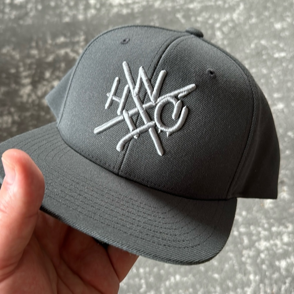 NYHC New York hardcore snapback hat silver on grey like new